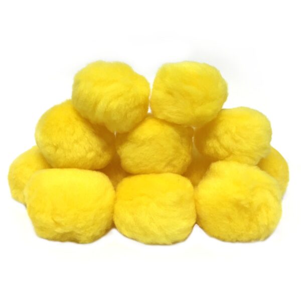 Flauschbälle, 12er Set, gelb