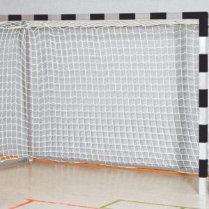 Handballtor Robust mit anklappbaren Torbügeln und Verbindungsstange