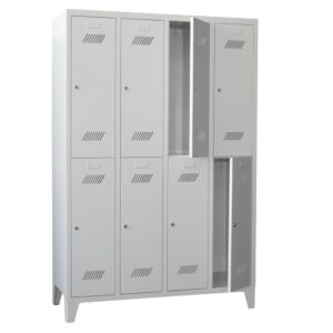 Garderobenschrank 2-Fächer übereinander mit 15 cm hohen Füßen