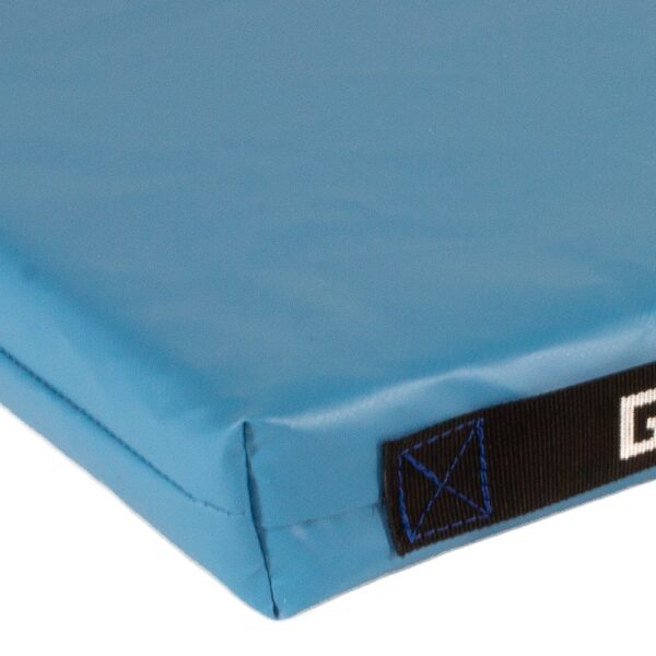 Sitzkissen, 40 x 40 x 6 cm – Grevinga® Einzelstück aus PVC-Planenstoff (RG 22), blau – Bild 2