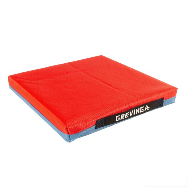 Sitzkissen, 50 x 50 x 6 cm – Grevinga® Einzelstück aus Turnmattenstoff (RG 22), rot/blau