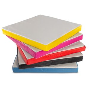 Sitzkissen 5er-Set, 60 x 60 x 6 cm – Grevinga® Einzelstücke aus PVC- und Turnmattenstoff