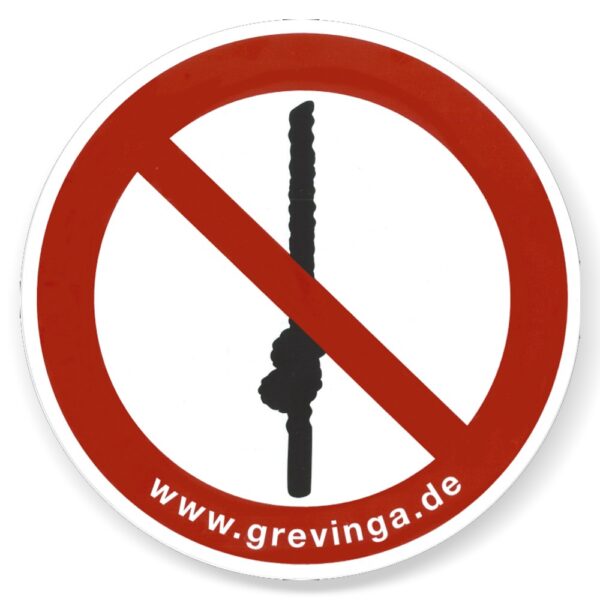 Schild -Klettertaue knoten verboten-