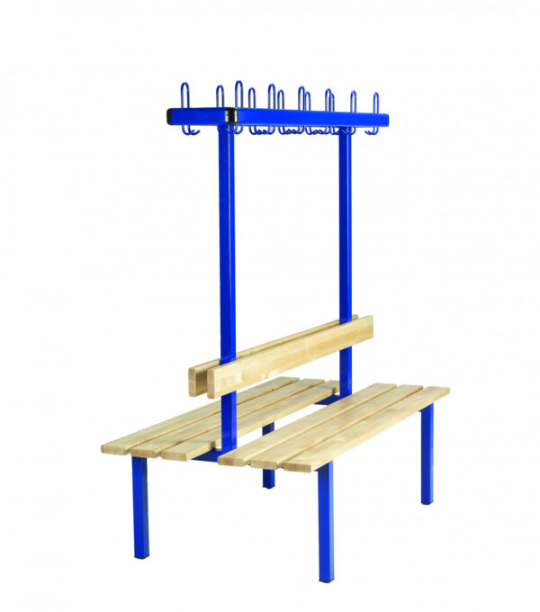Doppelseitige Umkleidebank mit Garderobe – Bild 2